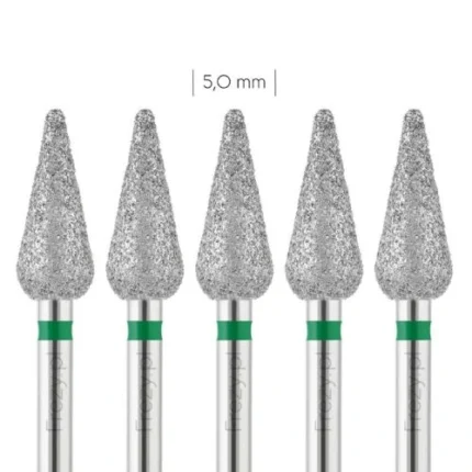 (Premium) Zestaw frezów diamentowych Gruszki 5,0 mm Mocny – 5 szt