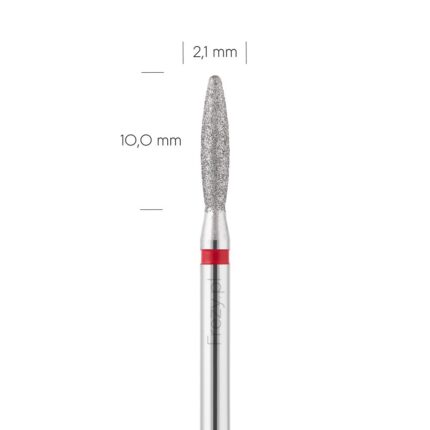 (Pro) Frez diamentowy Płomyk, łezka zaokrąglony 2,1 mm Delikatny