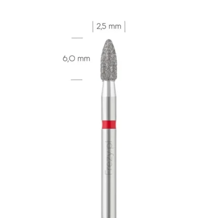 (Pro) Frez diamentowy Strzała Zaokr. 2,5 mm Delikatny