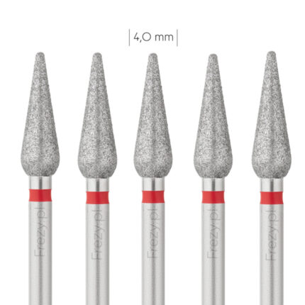(Pro) Zestaw frezów diamеntowych Gruszki 4,0 mm Delikatny - 5 szt