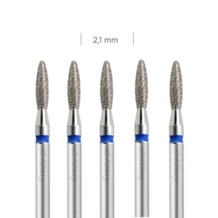 (Premium) Zestaw frezów diamеntowych Płomyk, łezka zaok. 2,1 mm Średni – 5 szt