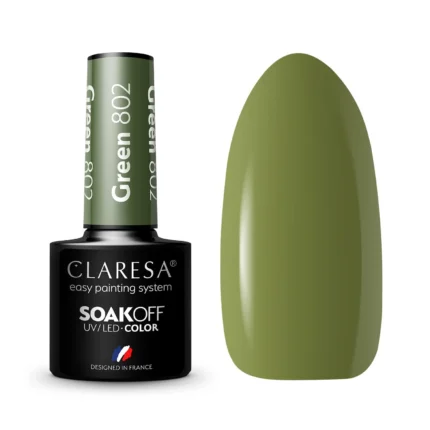 Claresa Lakier hybrydowy GREEN 802, 5g