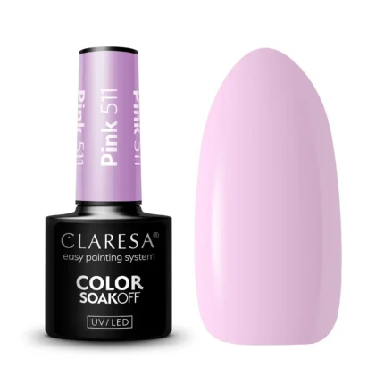 Claresa Lakier hybrydowy PINK 511, 5 g