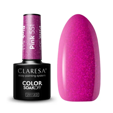 Claresa Lakier hybrydowy PINK 551, 5 g