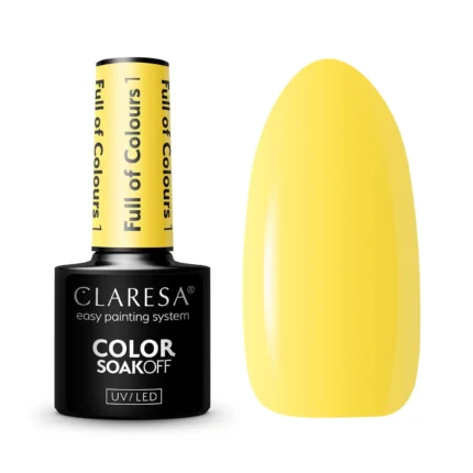 Claresa Lakier hybrydowy FULL OF COLOURS 1, 5 g