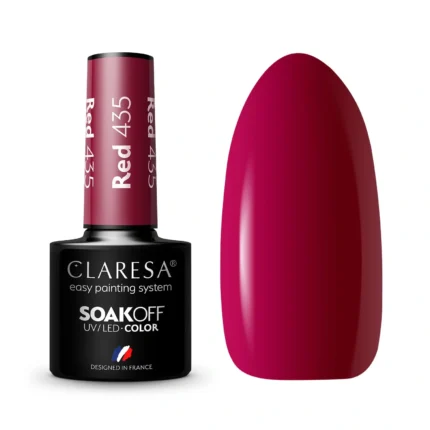 Claresa Lakier hybrydowy RED 435, 5g