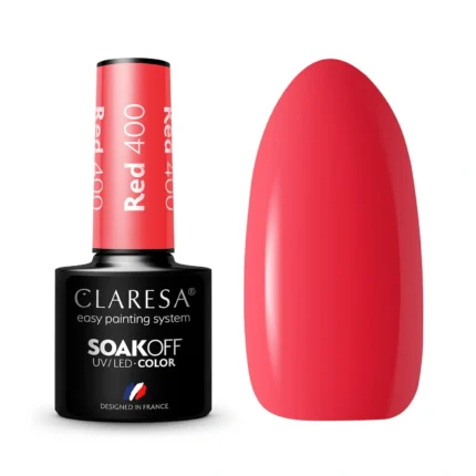 Claresa Lakier hybrydowy RED 400, 5g