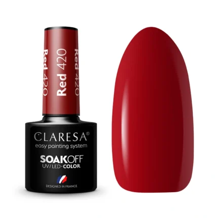 Claresa Lakier hybrydowy RED 420, 5g