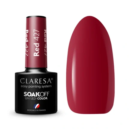 Claresa Lakier hybrydowy RED 427, 5g