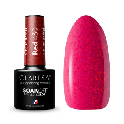 Claresa Lakier hybrydowy RED 430, 5g