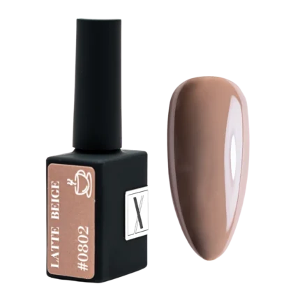 XNAIL Lakier hybrydowy Latte Beige 0802, 10 ml