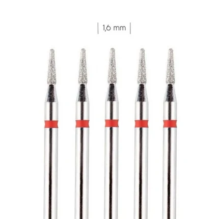 (Premium) Zestaw frezów Stożek zaok. 1,6 mm Delikatny skrócony – 5 szt