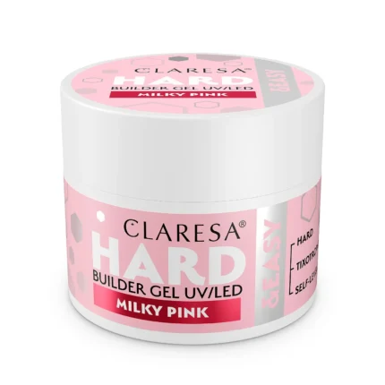 Claresa HARD&EASY builder gel MILKY PINK, 45g