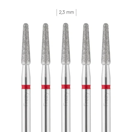 (Premium) Zestaw frezów Stożek zaok. 2,3 mm Delikatny - 5 szt.
