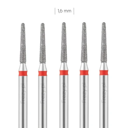 (Premium) Zestaw frezów Stożek zaok. 1,6 mm Delikatny- 5 szt.