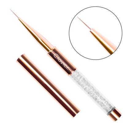 Pędzelek do zdobień z kryształkami Clavier 13mm, złoty