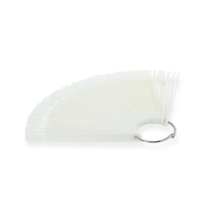 Wzornik wachlarz na kole 50 tipsów - mleczny KWADRAT